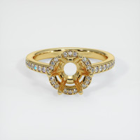 18K Yellow Gold Pave Ring Setting Image
