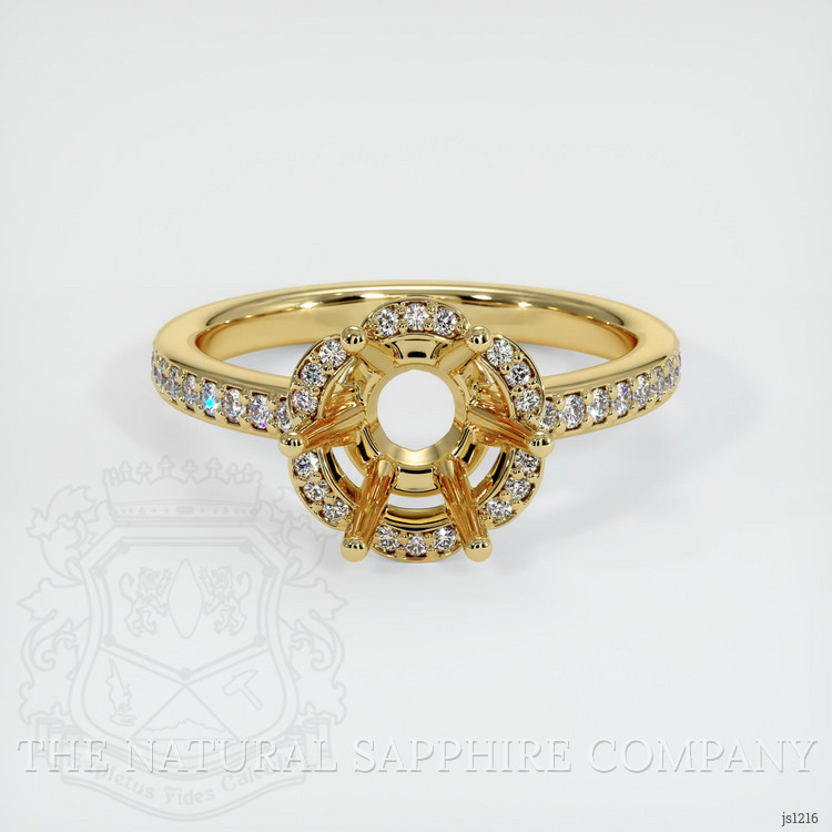 18K Yellow Gold Pave Ring Setting
