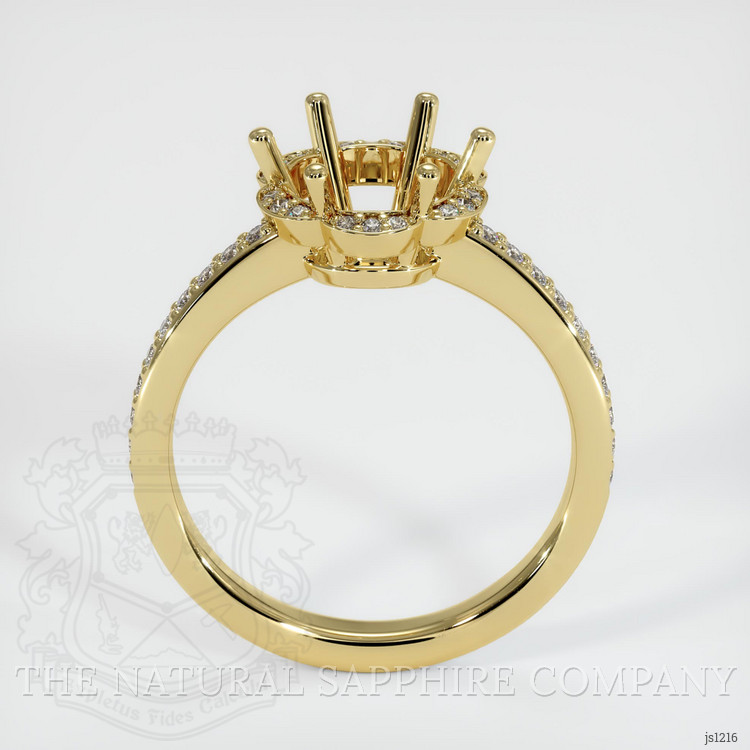 18K Yellow Gold Pave Ring Setting