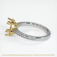 14K Yellow & White Pave Ring Setting Image