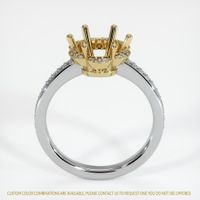 14K Yellow & White Pave Ring Setting Image