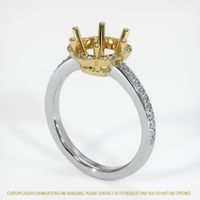 18K Yellow & White Pave Ring Setting Image