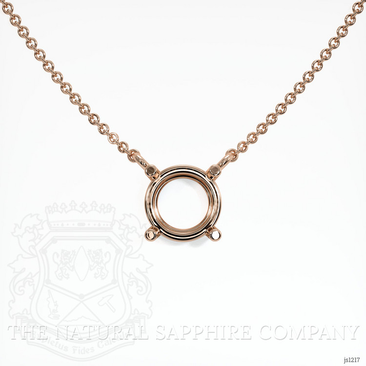 14K Rose Gold Solitaire Necklace Setting