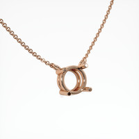 14K Rose Gold Solitaire Necklace Setting Image