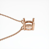 14K Rose Gold Solitaire Necklace Setting Image