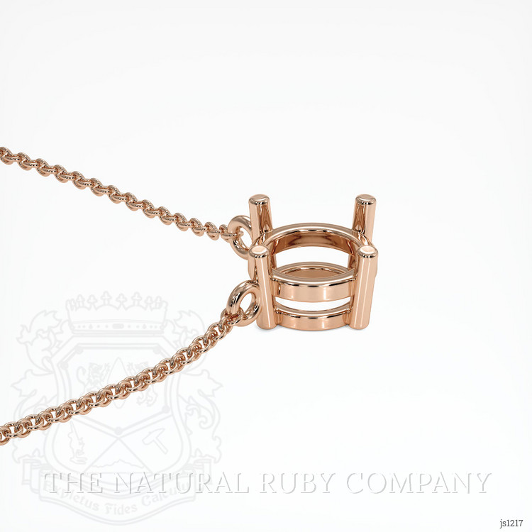 14K Rose Gold Solitaire Necklace Setting