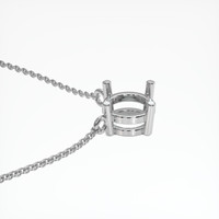14K White Gold Solitaire Necklace Setting Image