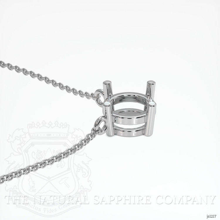 14K White Gold Solitaire Necklace Setting