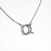 18K White Gold Solitaire Necklace Setting Image