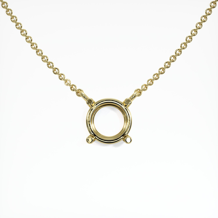 10K Yellow Gold Solitaire Necklace Setting