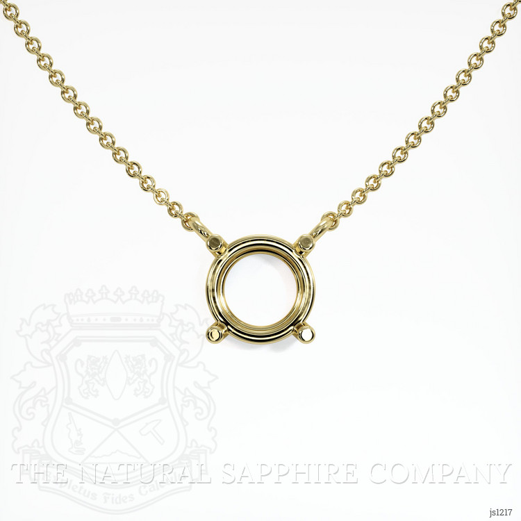 14K Yellow Gold Solitaire Necklace Setting