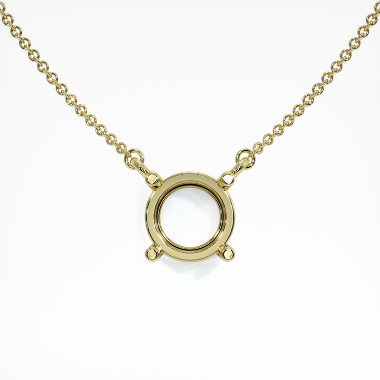 14K Yellow Gold Solitaire Necklace Setting