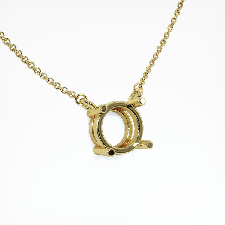 14K Yellow Gold Solitaire Necklace Setting
