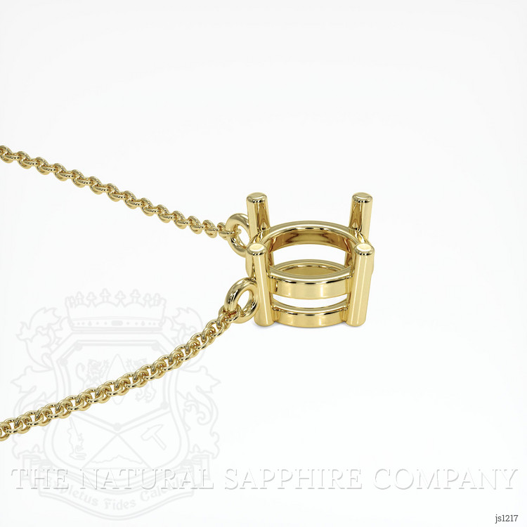 18K Yellow Gold Solitaire Necklace Setting