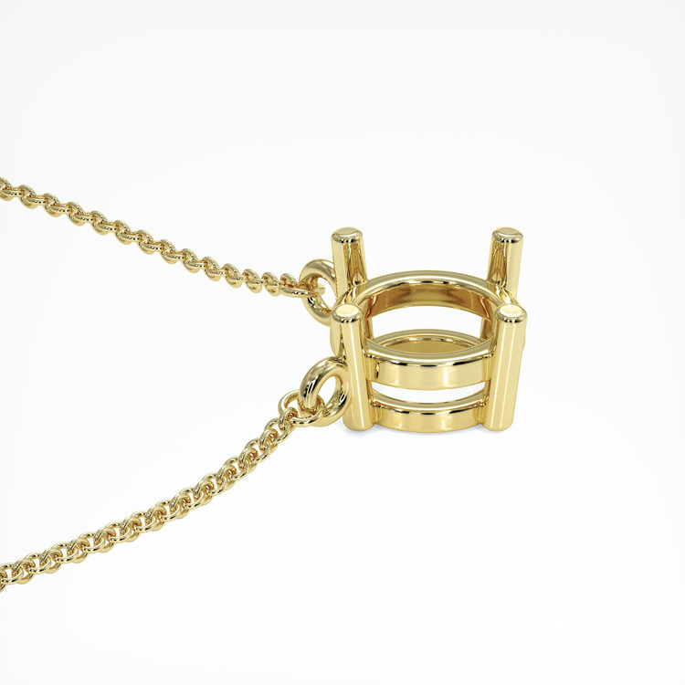 18K Yellow Gold Solitaire Necklace Setting