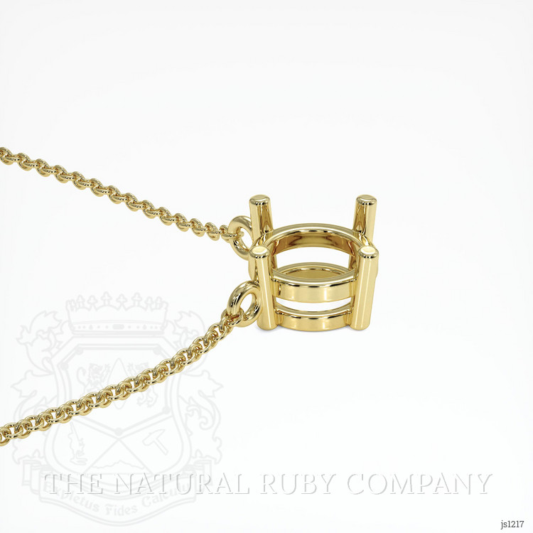 18K Yellow Gold Solitaire Necklace Setting