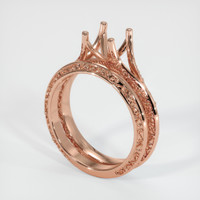 14K Rose Gold Antique Style Ring Setting Video