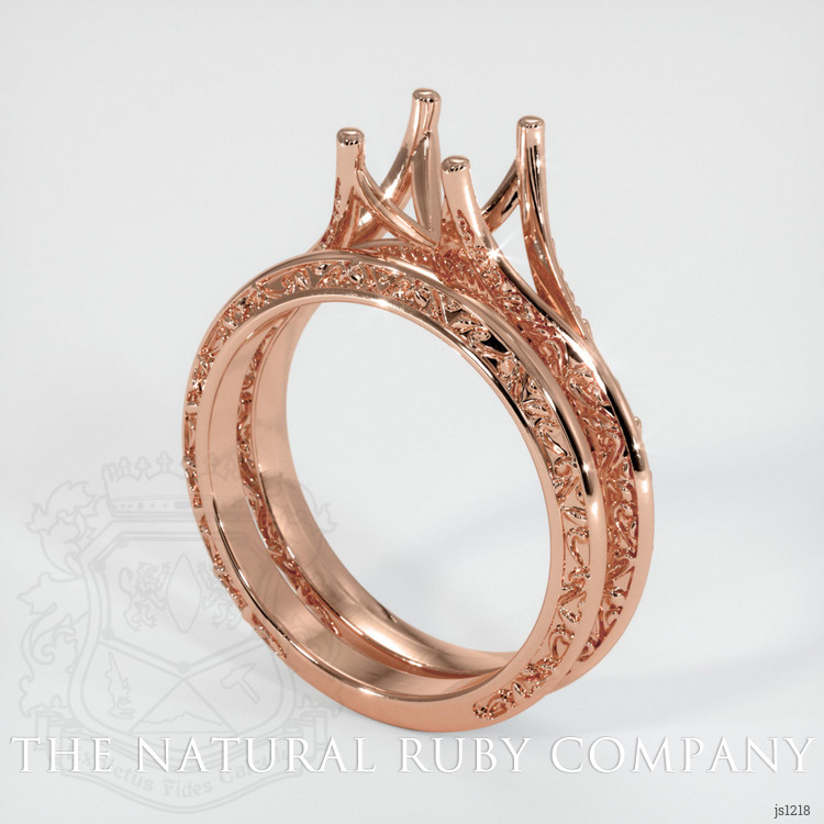 14K Rose Gold Antique Style Ring Setting