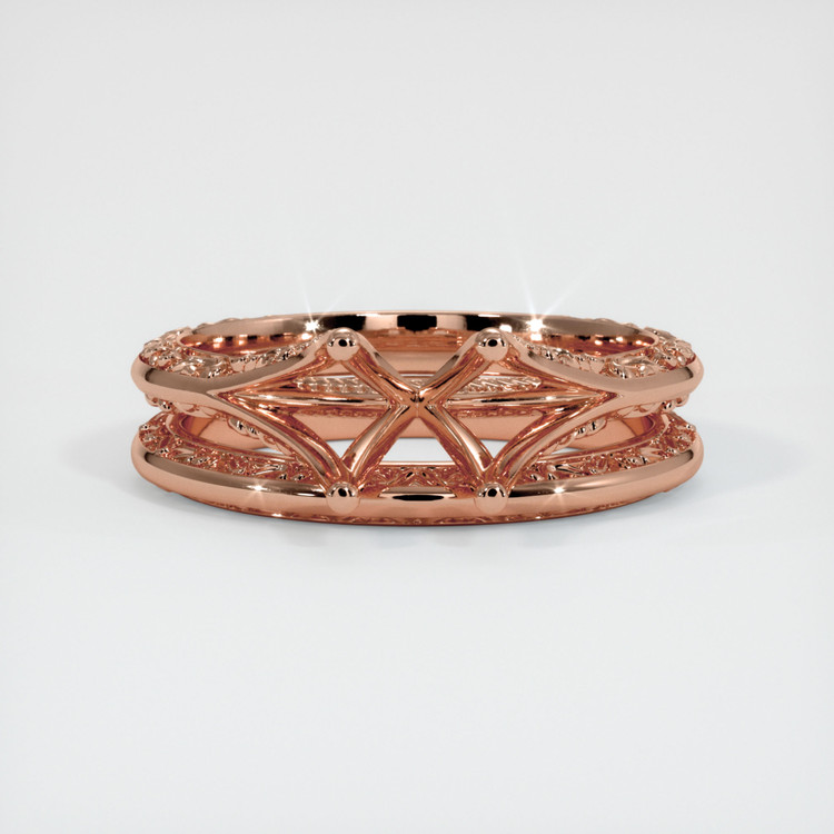 14K Rose Gold Antique Style Ring Setting