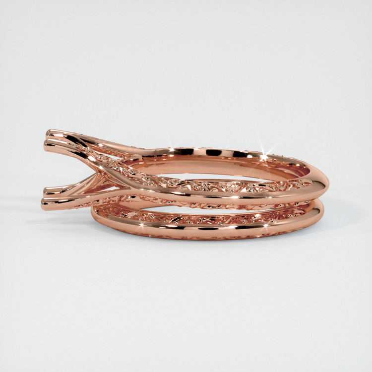 14K Rose Gold Antique Style Ring Setting