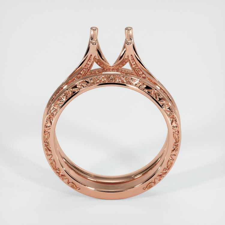 14K Rose Gold Antique Style Ring Setting