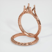 14K Rose Gold Antique Style Ring Setting Image