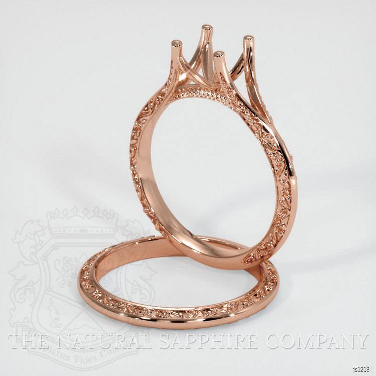 14K Rose Gold Antique Style Ring Setting