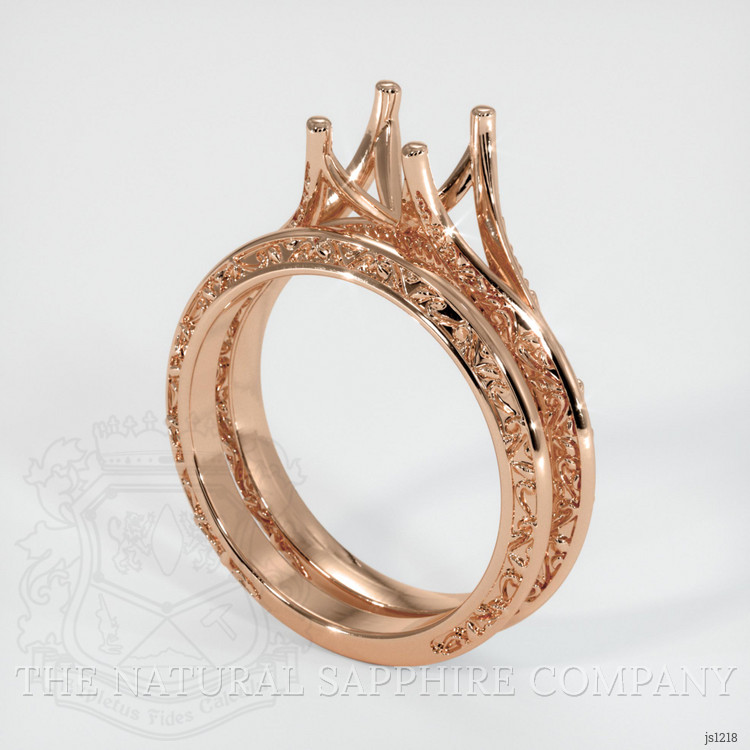 18K Rose Gold Antique Style Ring Setting