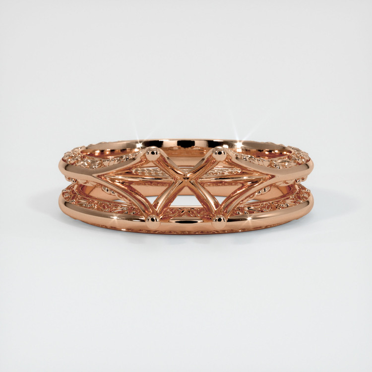 18K Rose Gold Antique Style Ring Setting