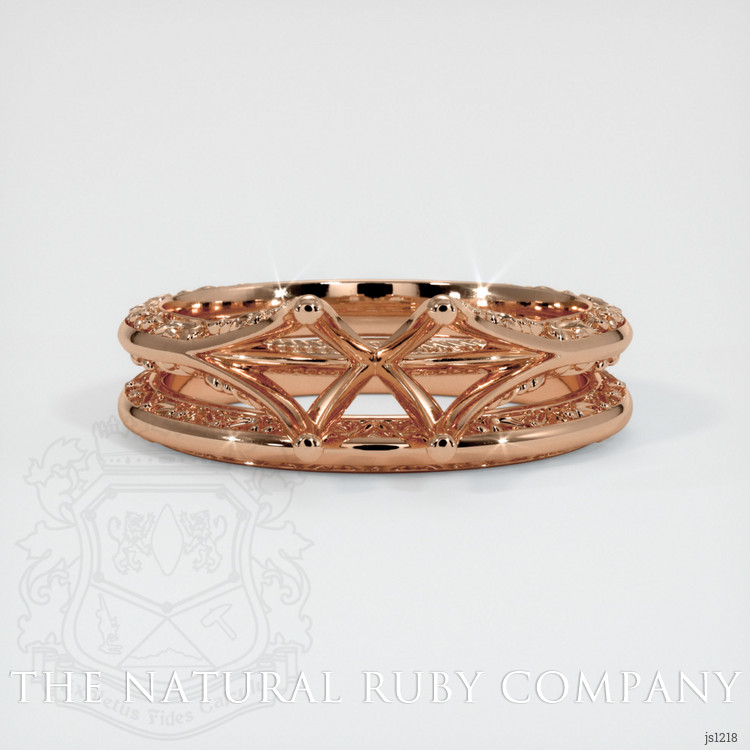 18K Rose Gold Antique Style Ring Setting