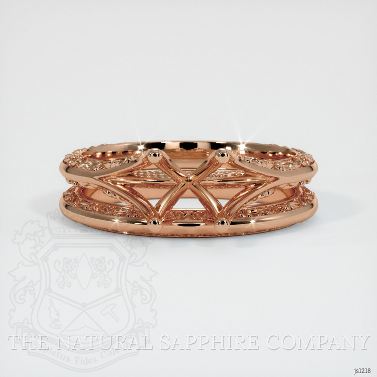 18K Rose Gold Antique Style Ring Setting