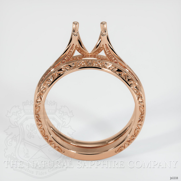 18K Rose Gold Antique Style Ring Setting