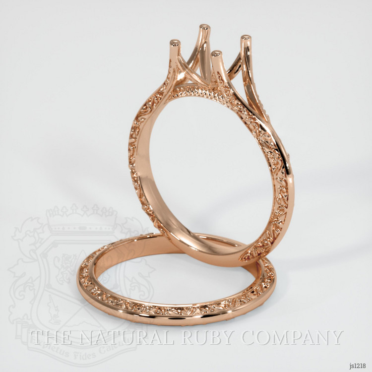 18K Rose Gold Antique Style Ring Setting