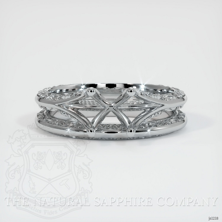 10K White Gold Antique Style Ring Setting
