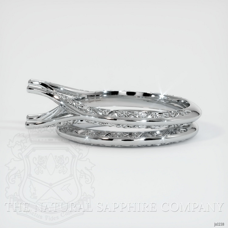 10K White Gold Antique Style Ring Setting