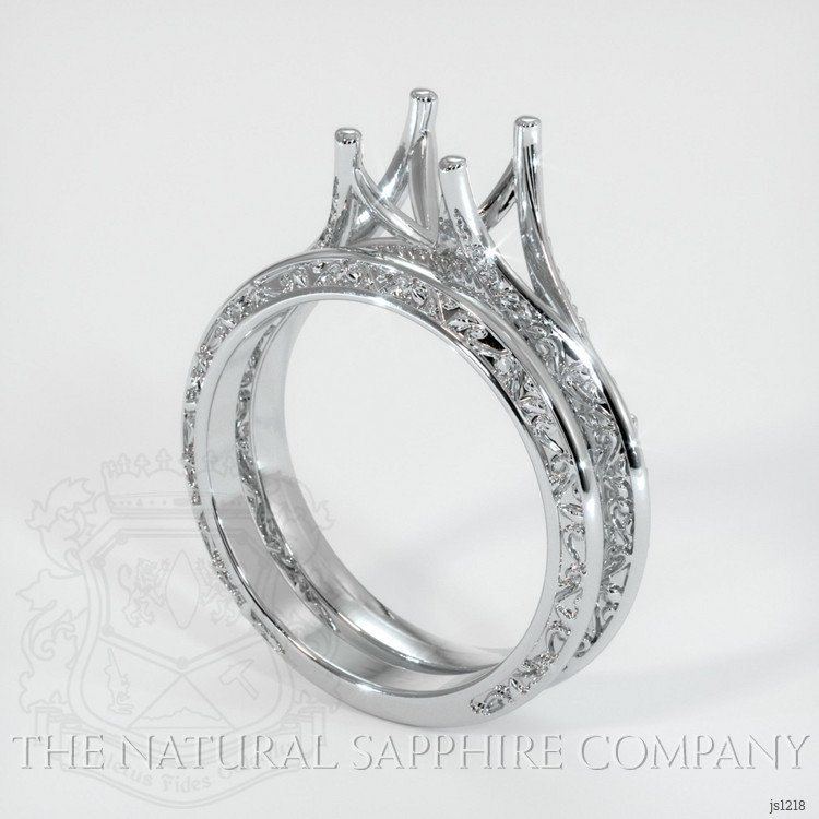 14K White Gold Antique Style Ring Setting