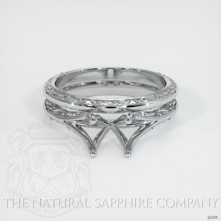 14K White Gold Antique Style Ring Setting