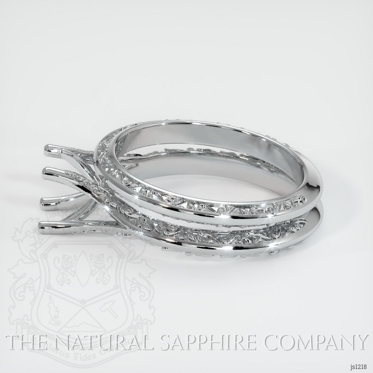 14K White Gold Antique Style Ring Setting
