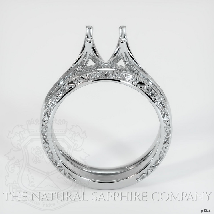 14K White Gold Antique Style Ring Setting