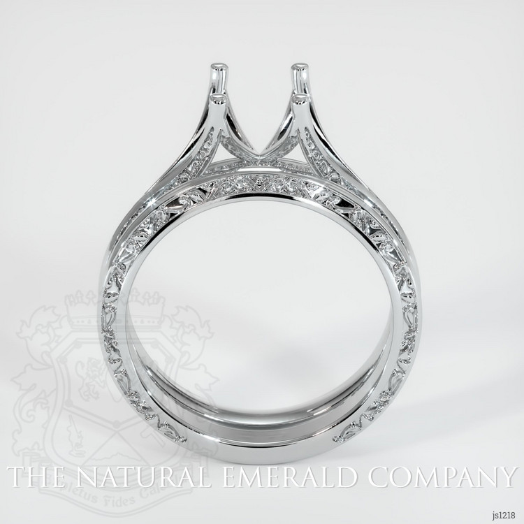 18K White Gold Antique Style Ring Setting