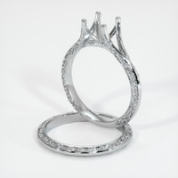 18K White Gold Antique Style Ring Setting Image