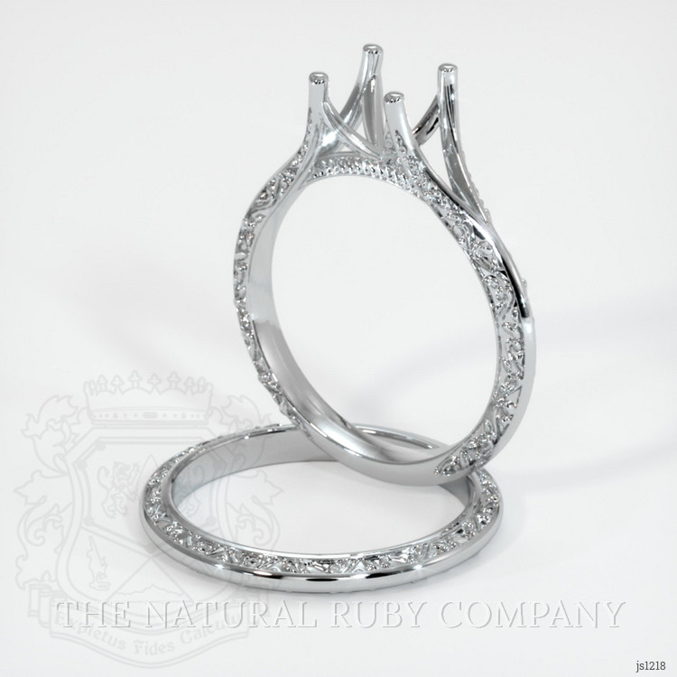 18K White Gold Antique Style Ring Setting