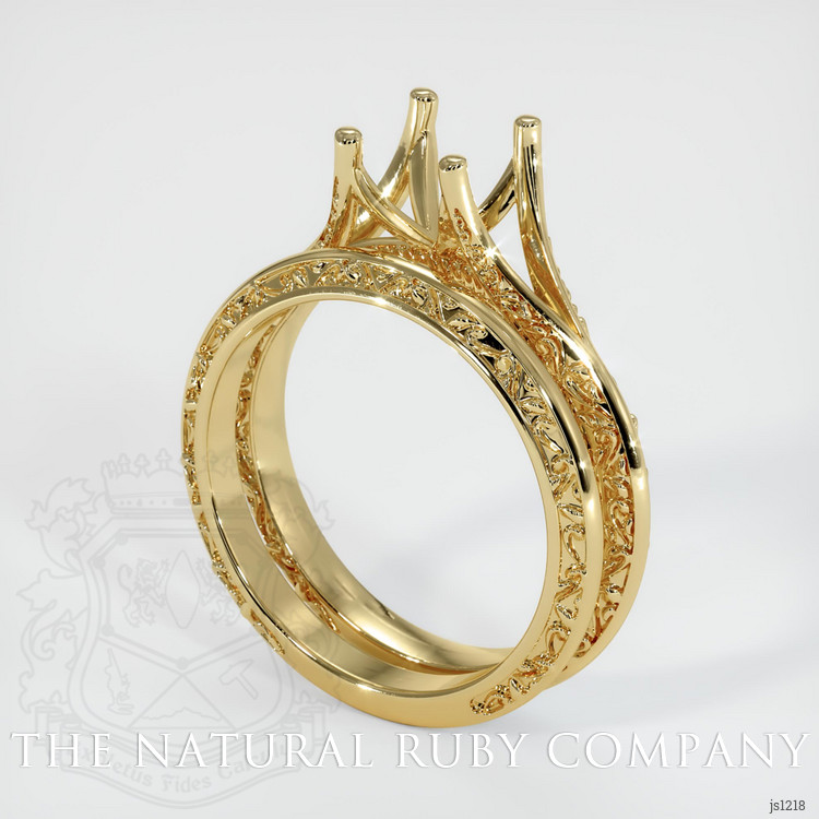 14K Yellow Gold Antique Style Ring Setting