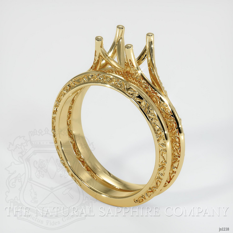 14K Yellow Gold Antique Style Ring Setting