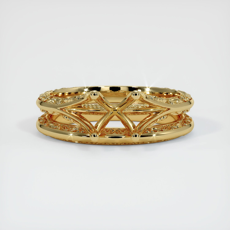 14K Yellow Gold Antique Style Ring Setting