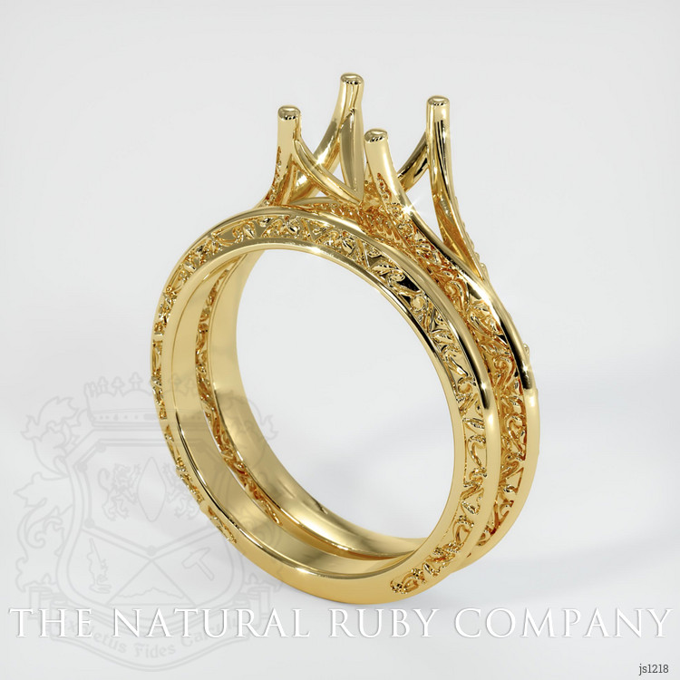 18K Yellow Gold Antique Style Ring Setting