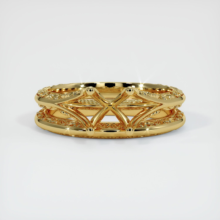 18K Yellow Gold Antique Style Ring Setting