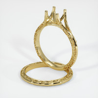 18K Yellow Gold Antique Style Ring Setting Image
