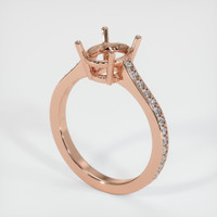 14K Rose Gold Pave Ring Setting Video
