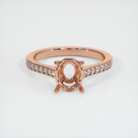 14K Rose Gold Pave Ring Setting Image